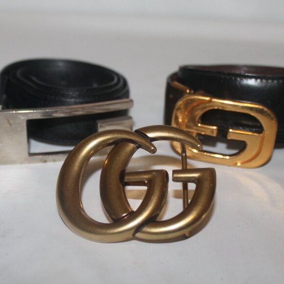 Authentic Vintage GUCCI GG Logo Belt Lot  Unisex - Picture 1 of 14